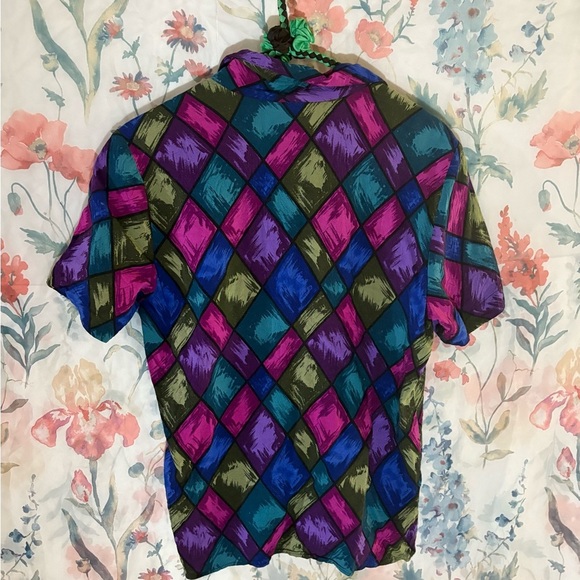 Vintage Notations Argyle Pattern Shirt - Picture 6 of 9